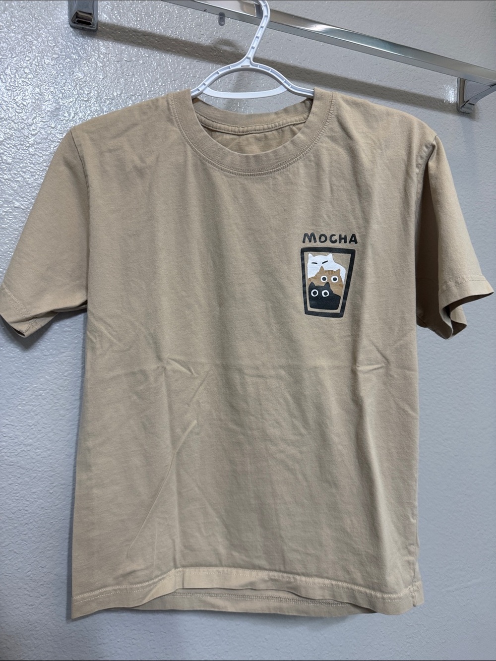 Mocha Graphic Short-Sleeve Tee in Tan